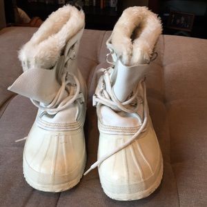 Sorel heavy duty leather & rubber boots size 9